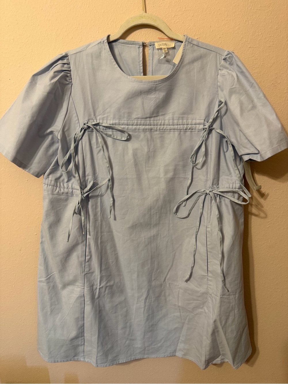 Ghostpell Light Blue Mini Dress